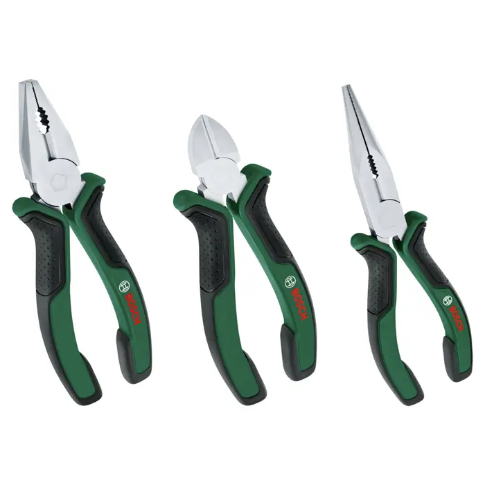 Bosch Powertools pliers set 1600A02C0S, 3 pieces (green/black)
