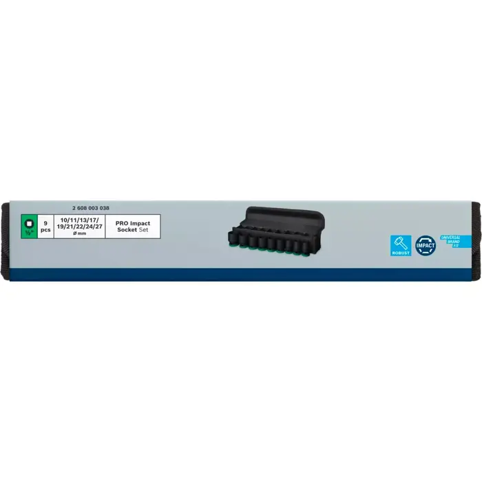 Bosch Powertools PRO Impact socket set 1/2"", 9-piece (black, standard)