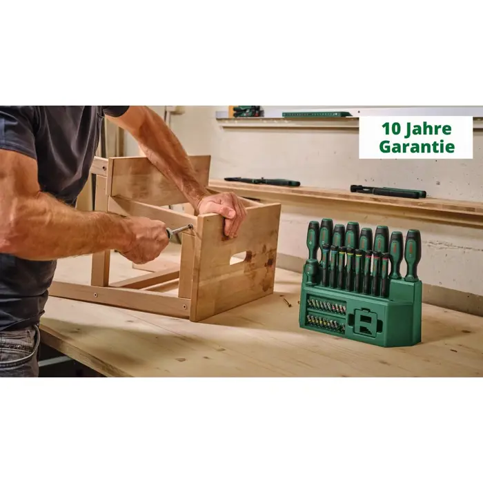 Bosch Powertools Screwdriver Set Mixed, 39-piece (green/black, with practical stand)