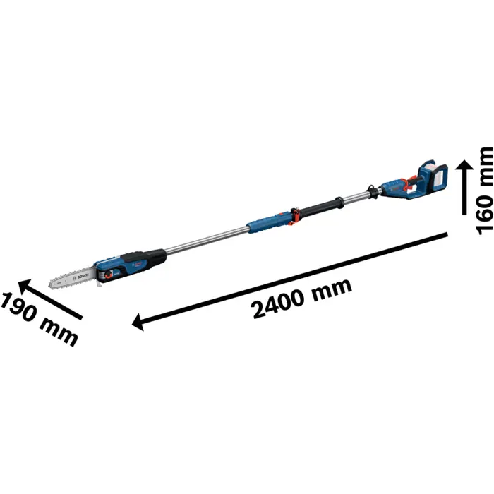 Bosch Professional Cordless Telescopic Pole Pruner GKE 18V-25 TP Professional solo, Chainsaw blue, without battery and charger
