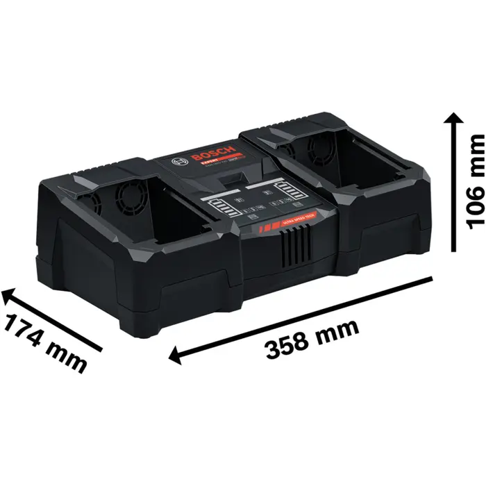 Bosch Professional Expert Fast Charger EXAL18V2-320 black, L-BOXX, AMPShare Alliance