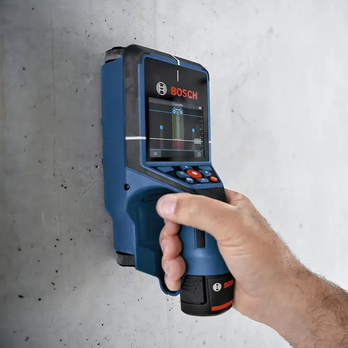 Bosch Wallscanner D-tect 200 C Professional, 12V, locating device (blue/black, Li-ion battery 2.0 Ah, in L-BOXX 136)