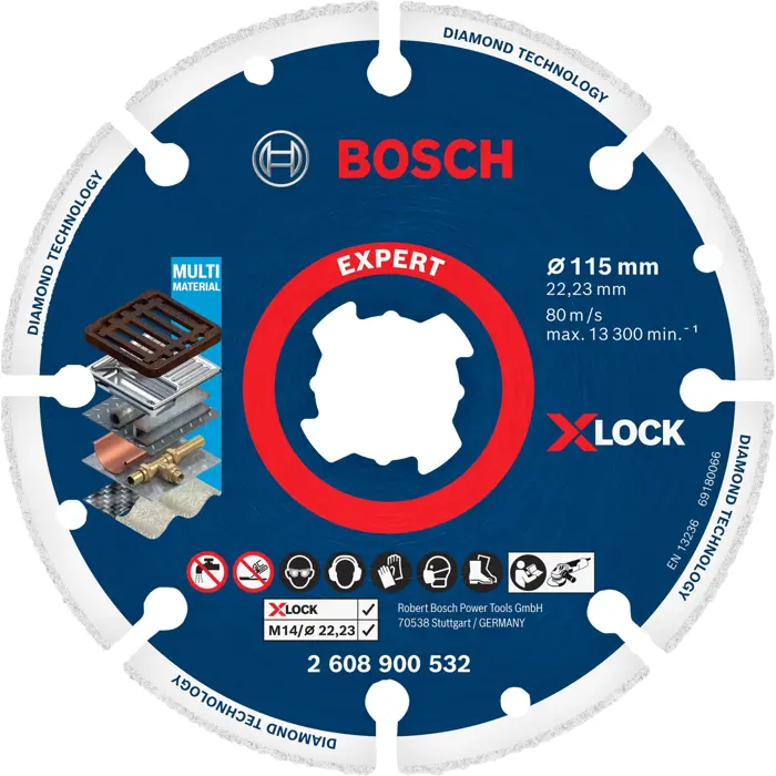 Bosch X-LOCK diamond metal disc 115mm, cutting disc 2608900532