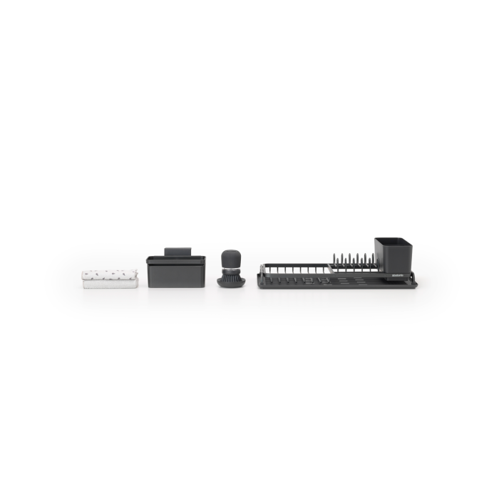 Brabantia 4-piece dishwashing set dark gray