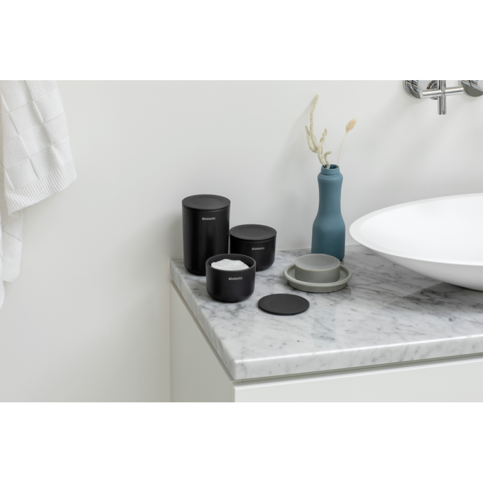 Brabantia set of 3 pots for the bathroom, gray