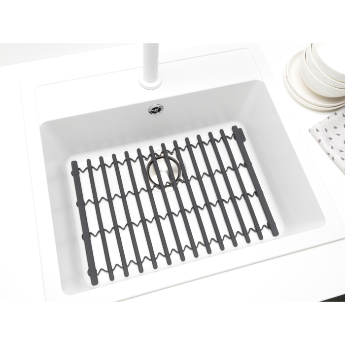 Brabantia silicone sink mat, dark gray.