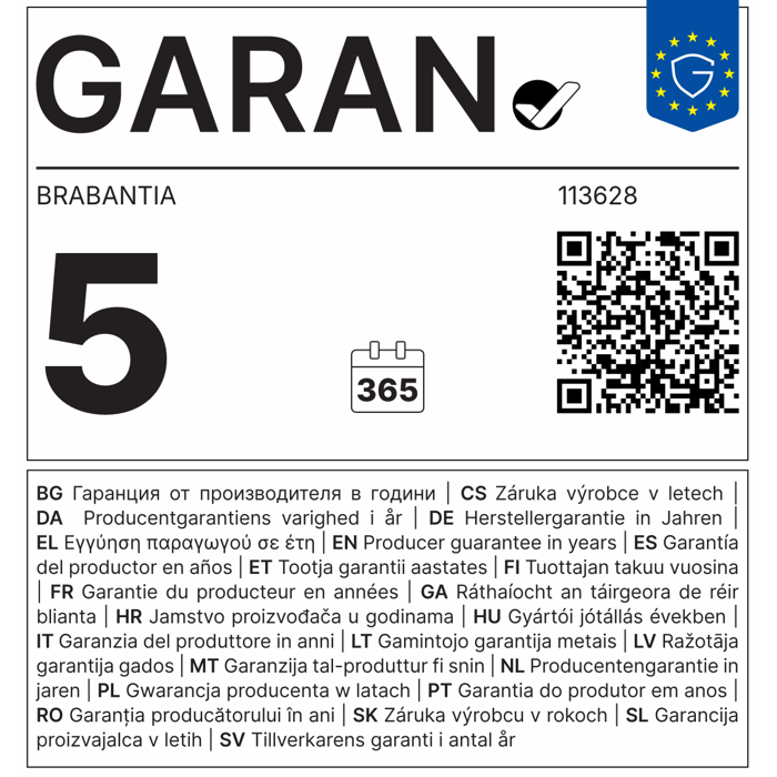 Brabantia waste bin 12L platinum