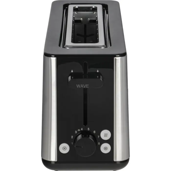Braun long slot toaster PurShine HT 1610 BK (stainless steel/black, 1,030 watts, for 2 slices of toast)