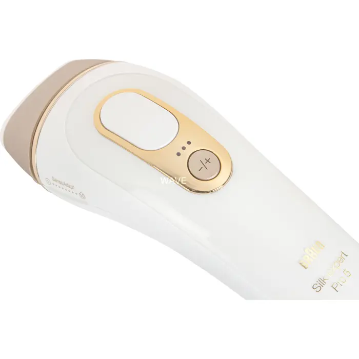 Braun Silk-expert Pro IPL PL5152, hair remover white/gold, incl. bag + standard & wide attachment + Venus razor