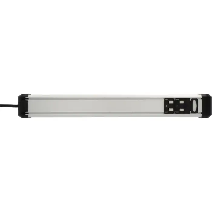 Brennenstuhl Premium-Protect-Line 6-way power strip, black/aluminum, 3 meters, 60,000A surge protection, 2x USB-A