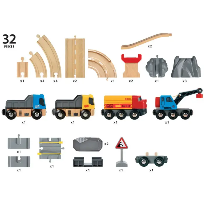 BRIO Roads & Rails Stone Loading Set - 33210