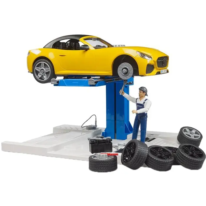 BRUDER bworld Car Service Center + bruder Roadster