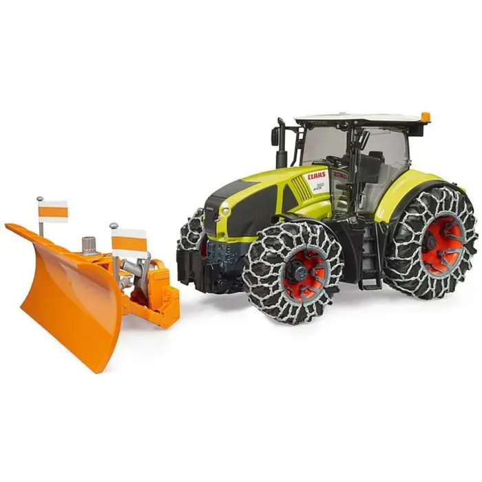 BRUDER Claas Axion 950 with snow chains and snow blade