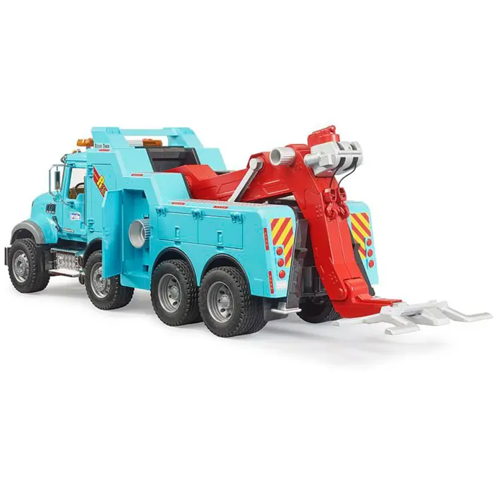 bruder MACK Granite recovery and tow truck with light and sound module, model vehicle