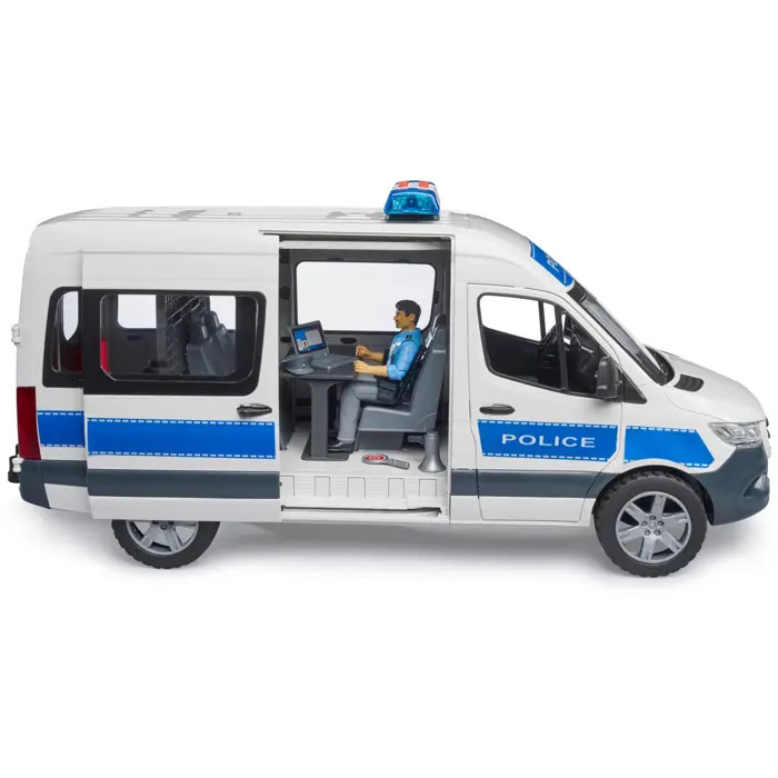 bruder MB Sprinter police emergency vehicle with light & sound module, model vehicle