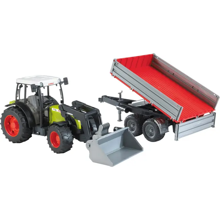 Bruder Professional Series Claas Nectis 267 F with Frontloader and Tipping Trailer Highlights (02112)