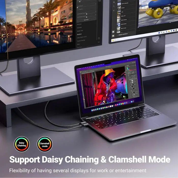 Cable UGREEN USB C to DisplayPort 1.4 8K@60Hz 4K@240Hz, 2M