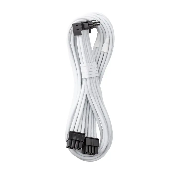 CableMod C-Series Pro Anschlusskabel - Variante A, 90°, 16-Pin zu 2x8-Pin PCIe, white-CM-PCSR-16P2-RAN60KW-5PW-R-SS