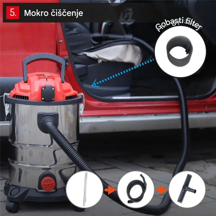 CAMMA Professional Industrial Vacuum Cleaner with CR7045 Socket