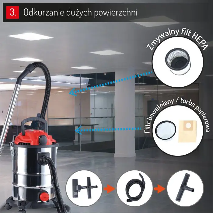 CAMMA Professional Industrial Vacuum Cleaner with CR7045 Socket