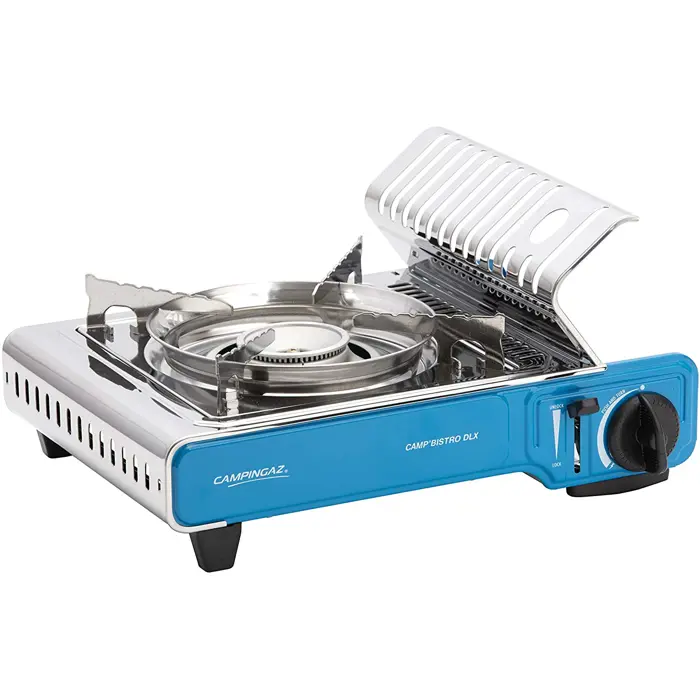 Campingaz Gas cooker CampBistro DLX (silver/blue, one-flame cooker)