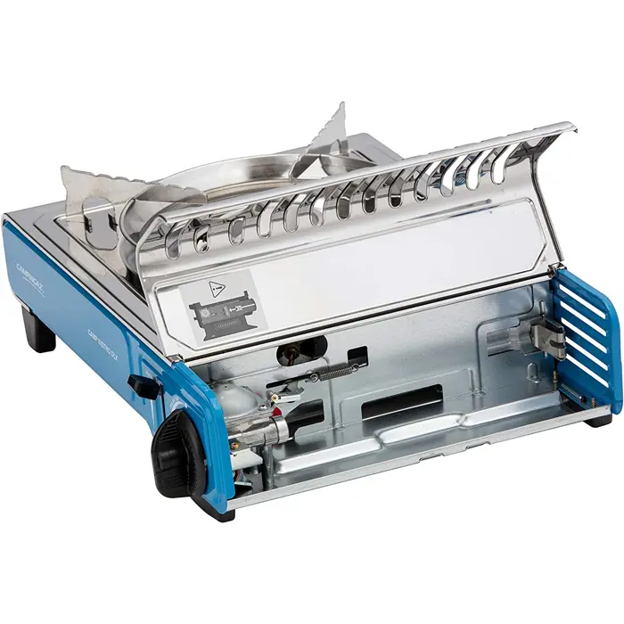 Campingaz Gas cooker CampBistro DLX (silver/blue, one-flame cooker)