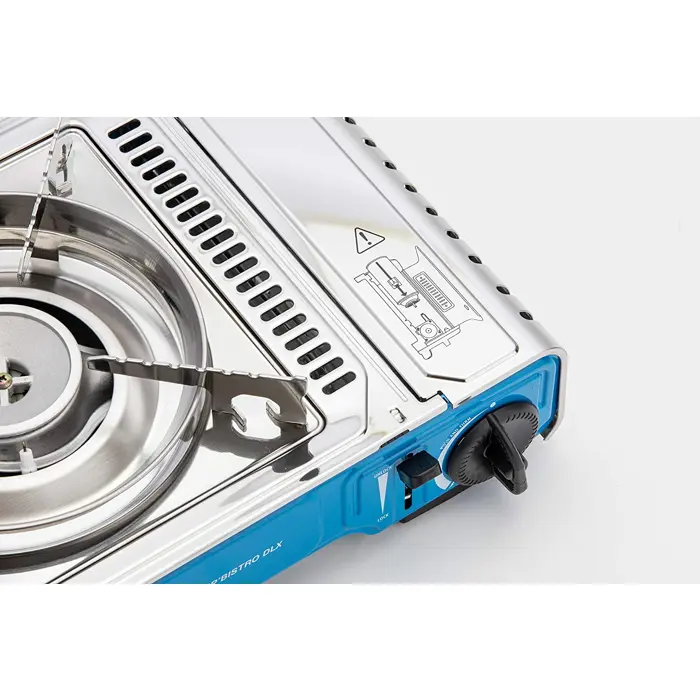 Campingaz Gas cooker CampBistro DLX (silver/blue, one-flame cooker)