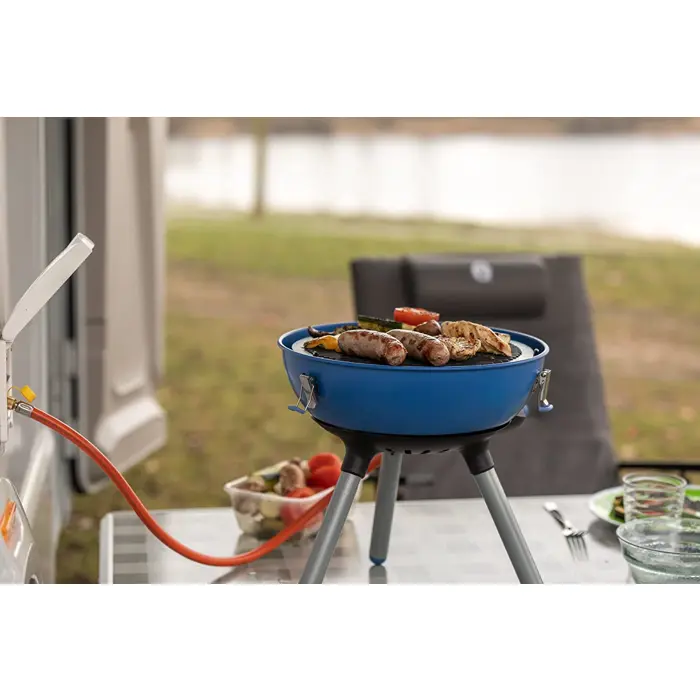 Campingaz Party Grill 400 Caravan Connect gas cooker, gas grill (black/blue, 30mbar, with caravan connection, model 2023)