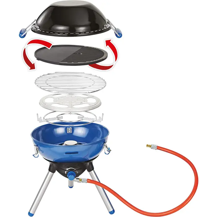 Campingaz Party Grill 400 Caravan Connect gas cooker, gas grill (black/blue, 30mbar, with caravan connection, model 2023)
