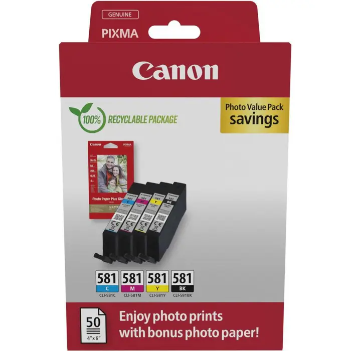 Canon multipack CLI-581 BK C M Y - Photo Pack