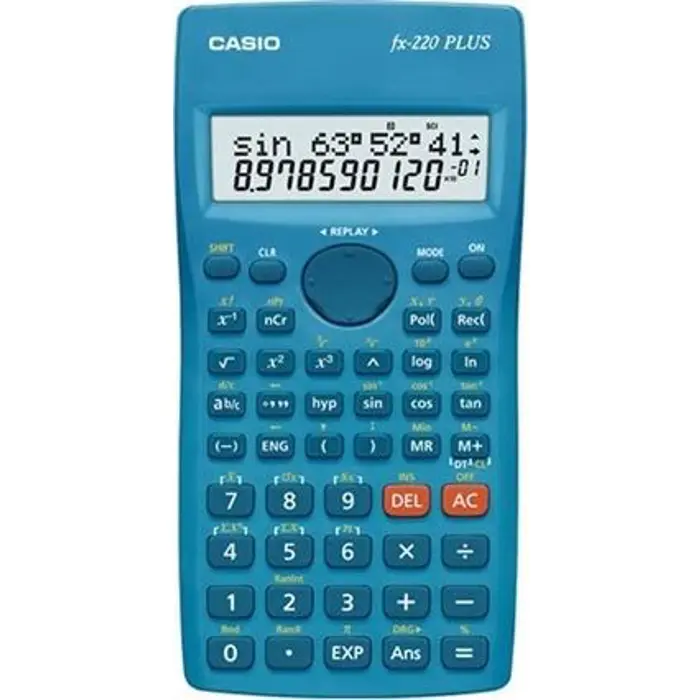 CASIO CALCULATOR SCIENTIFIC FX-220PLUS-2 BLUE, 12 DIGIT DISPLAY