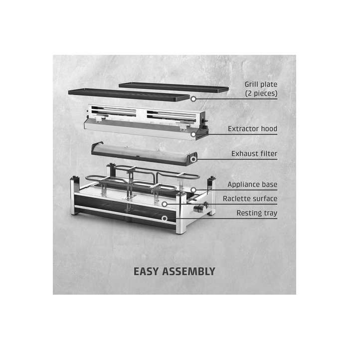 CASO Raclette AirClean 1500W grill