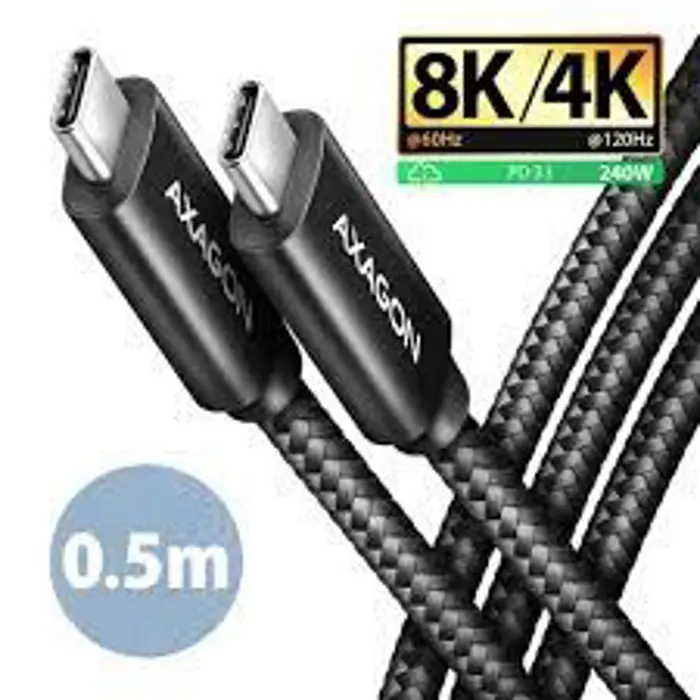 CC USB-C <> USB-C 4 GEN 3x2, 0.5m, Crna, BUCM4X-CM05AB, AXA