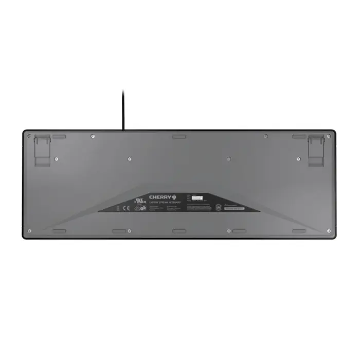 Cherry Stream tiha vodootporna tipkovnica, USB, crna