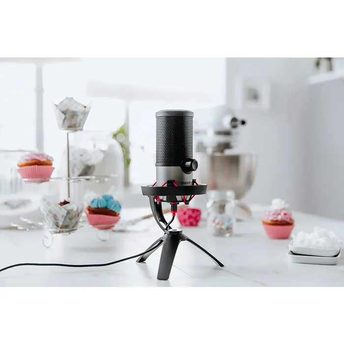CHERRY UM 6.0 Advanced, microphone (black/silver, USB-C, jack)