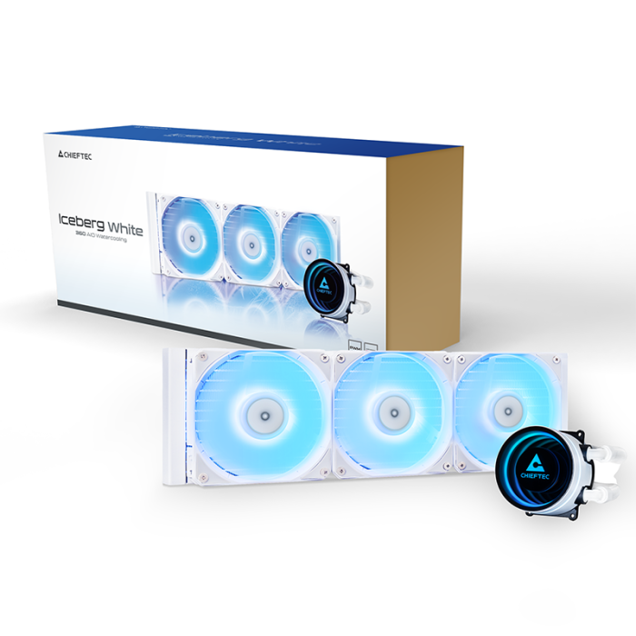 Chieftec Iceberg 360 360mm A-RGB vodno hlajenje za INTEL/AMD procesorje, bel