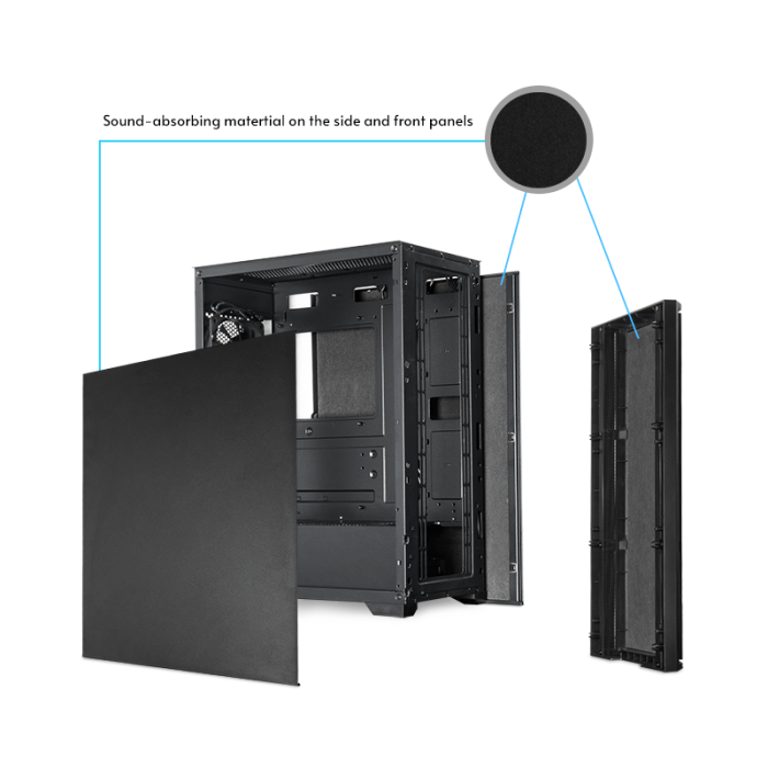 Chieftec Pro Midi Q AS-02B-OP ATX ohišje, crno