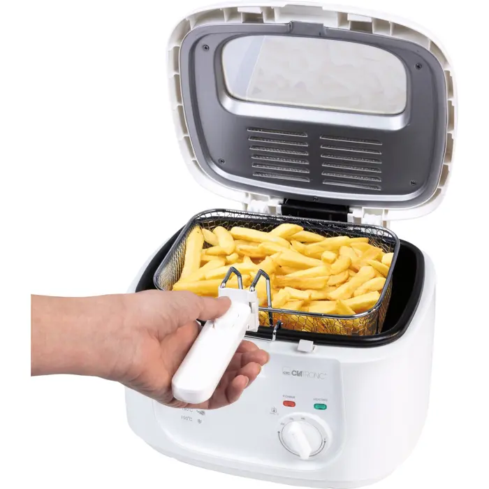 Clatronic deep fryer FR 3771 (white, 1,800 watts, oil container 2.5 liters)