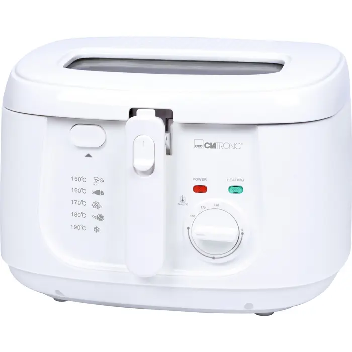 Clatronic deep fryer FR 3771 (white, 1,800 watts, oil container 2.5 liters)