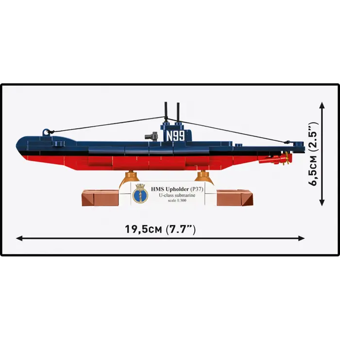 COBI HMS Upholder (P37) U-class submarine (scale 1:300)