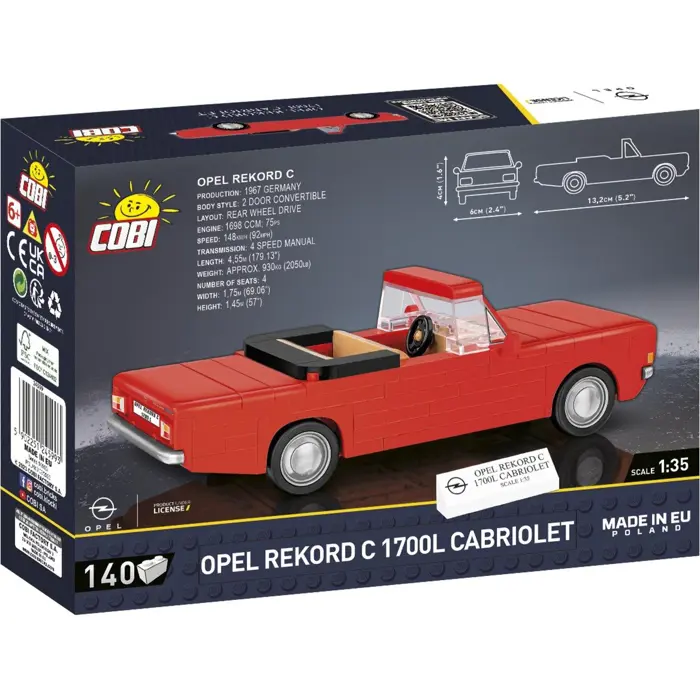 COBI Opel Rekord C 1700 L Cabriolet, construction toy