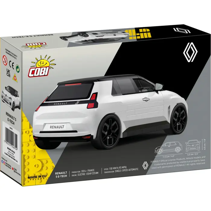 COBI Renault 5 E-Tech (white, scale 1:35)
