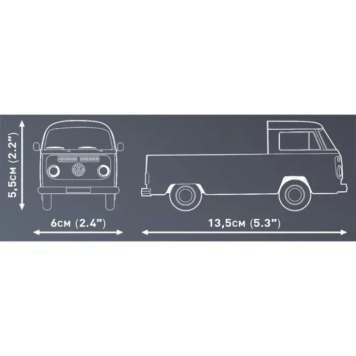 COBI Volkswagen T2a flatbed truck (grey, scale 1:35)