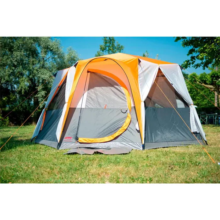 Coleman Octagon 8 Orange dome tent (orange/grey, model 2024)