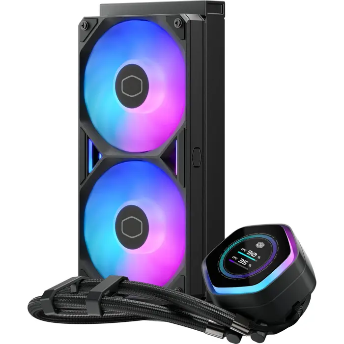 Cooler Master MasterLiquid 240 Atmos II LCD ARGB, water cooling system, black