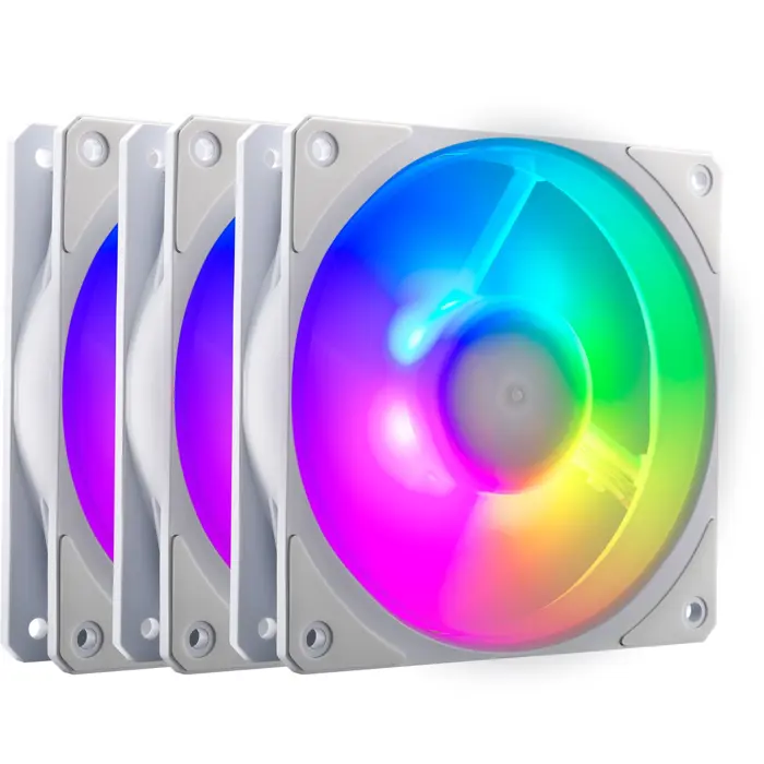 Cooler Master Mobius 120P ARGB 120x120x25, case fan (white, 3-pack)