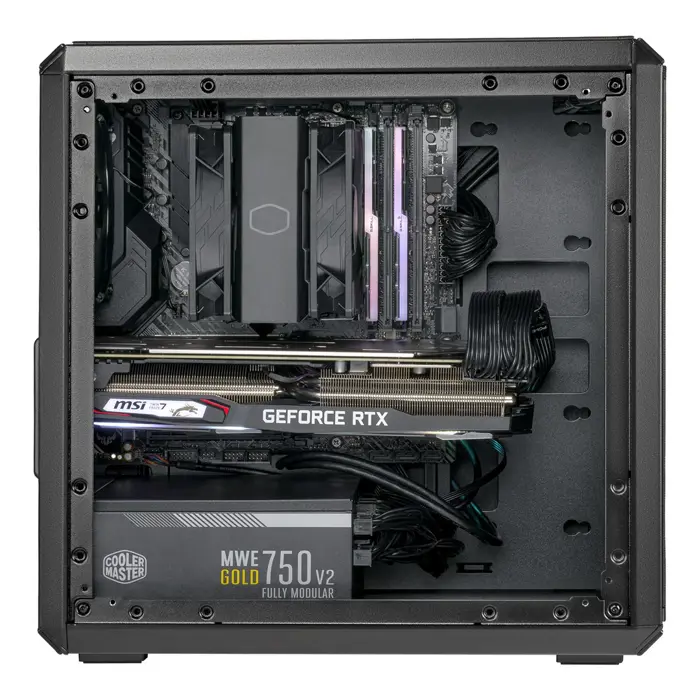 Cooler Master Q300L V2 Mini Tower Black, Transparent