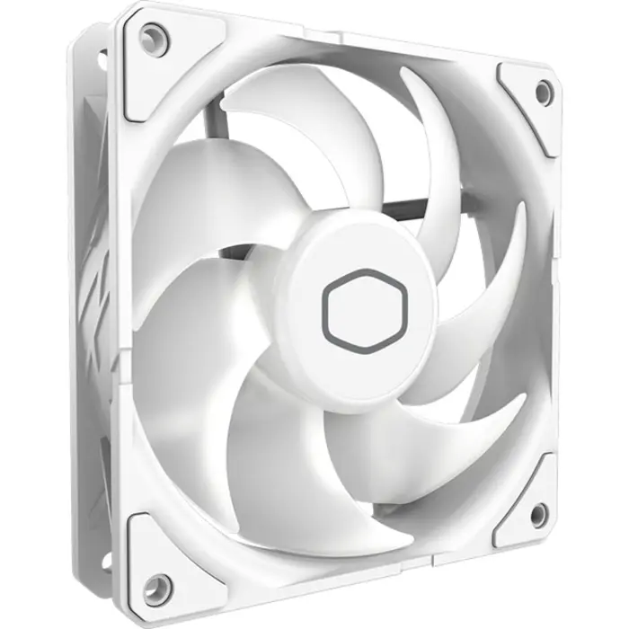 Cooler Master SickleFlow Edge 120 ARGB White Edition Fan Kit, white case fan, 3-pack, with A1 Mini LED controller, 120 mm