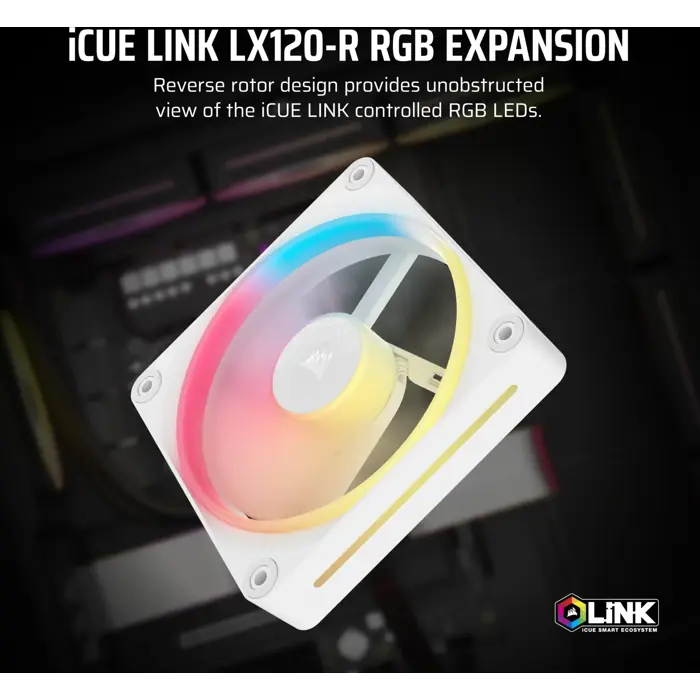 Corsair iCUE Link LX120-R RGB, PWM Lüfter - 120mm, white-CO-9051053-WW