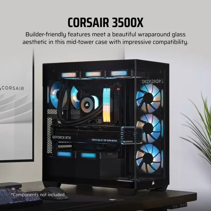 Corsair Midi Tower 3500X LXR LINK TG Black